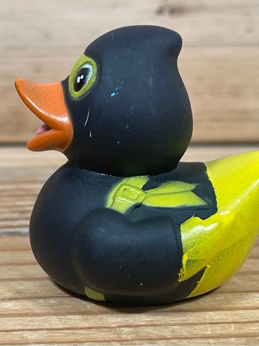 Black Yellow Ninja Rubber Ducky Bath Tub Squirter 3” Water Pool Swim Duck Figure